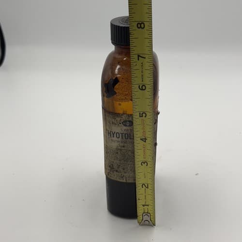 Rare Vintage Hyotole Syrup Bottle Sharp & Dohme 1 pint Amber SPASAVER 1940's - Thumbnail 9
