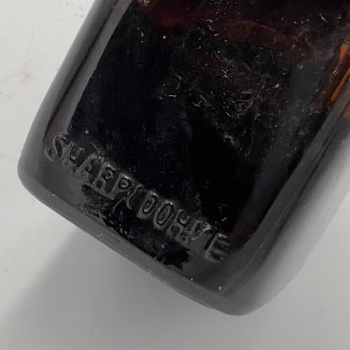 Rare Vintage Hyotole Syrup Bottle Sharp & Dohme 1 pint Amber SPASAVER 1940's - Thumbnail 6