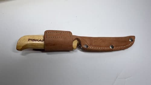NICE FISKARS FINLAND 4" BLADE FISH FILET KNIFE WITH SHEATH 8" LONG - Thumbnail 5