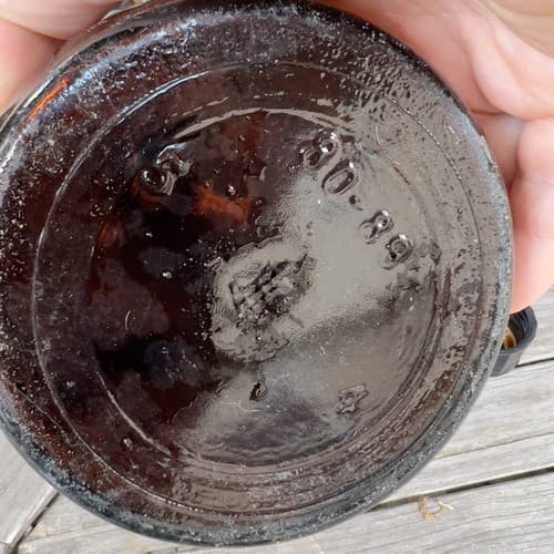 Vintage Large Merck Laboratory Amber Glass Bottle 12" Acid Acetic Poison EMPTY - Thumbnail 6