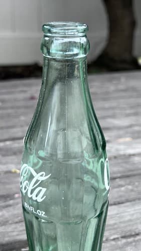 Vintage Coca Cola 6 1/2 oz Soda Bottle Hobble Skirt Green Glass Columbus OHIO - Thumbnail 3