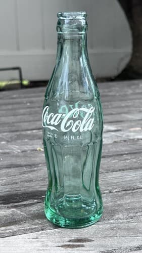 Vintage Coca Cola 6 1/2 oz Soda Bottle Hobble Skirt Green Glass Memphis TN - Thumbnail 4