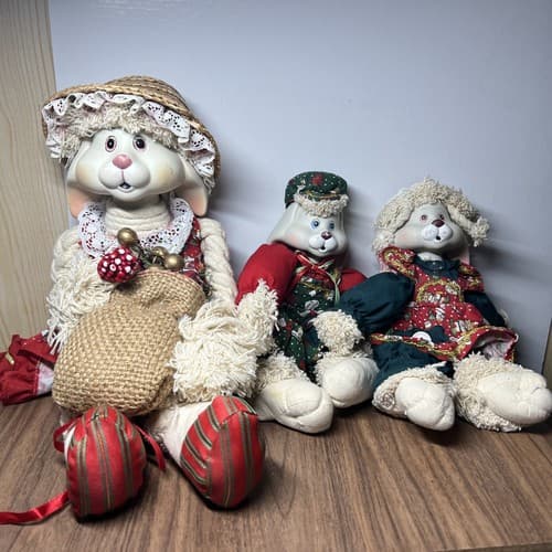 (Set of 3 ) House of Lloyd Christmas Around the World Hip and Hop Bunny 1995