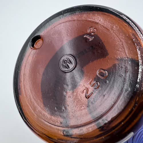 4.75'' Merck Bismut Subcarbonate EMPTY Amber Apothecary Pharmacy Bottle - Thumbnail 3