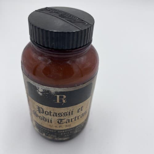 Vintage Mallinckrodt Rochelle Salt EMPTY Apothecary Pharmacy Bottle - Thumbnail 4