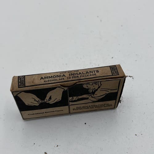 Vintage Davis Emergency Equipment Ammonia Inhalants