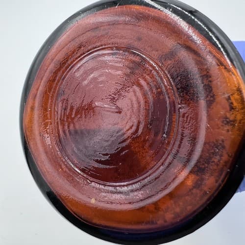 Vintage Amber Dispensary Bottle Iron Sulfate w/glass Stopper 5" Empty - Thumbnail 4