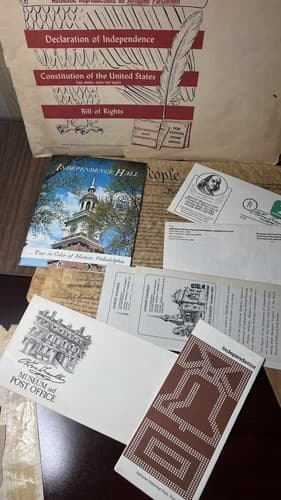 Vintage 1956 Documents Of Freedom on Parchment Paper Declaration Independence - Thumbnail 2