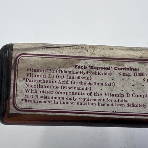 Antique 1930's Parke, Davis & Co. No. 363 Kapseals Combex Pharmacy Bottle - Thumbnail 3