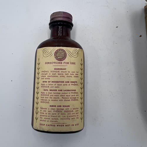 Rare Phenol Sodique Medicine Bottle Hance Brothers & White w/box 7” EMPTY - Thumbnail 7