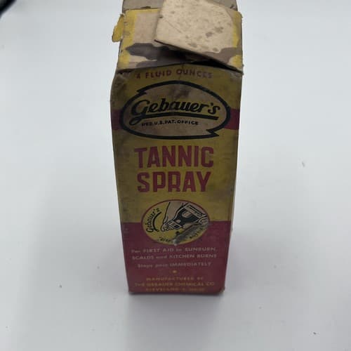 Vintage Gebauers tannic spray 4 Fluid Ounces 1940's w/contents - Thumbnail 3