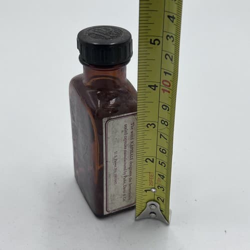 Antique 1930's Parke, Davis & Co. No. 363 Kapseals Combex Pharmacy Bottle - Thumbnail 5