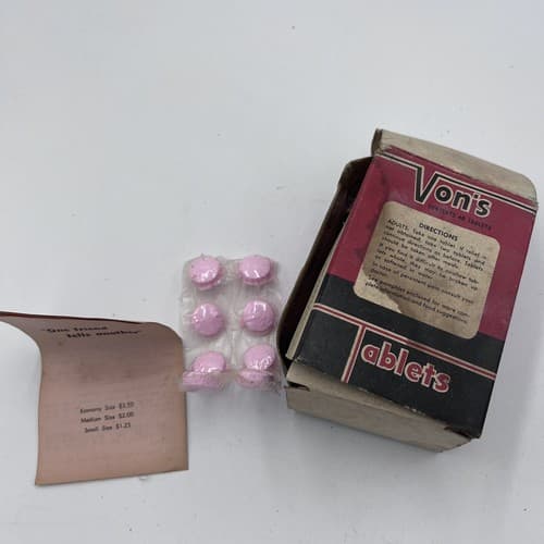 Vintage NOS Nwe York Von's Pink Tablets Stomach Acid Control 1940's - Thumbnail 4