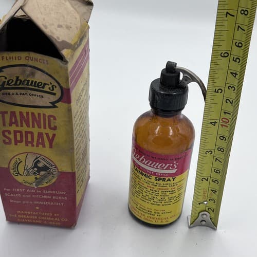 Vintage Gebauers tannic spray 4 Fluid Ounces 1940's w/contents - Thumbnail 6