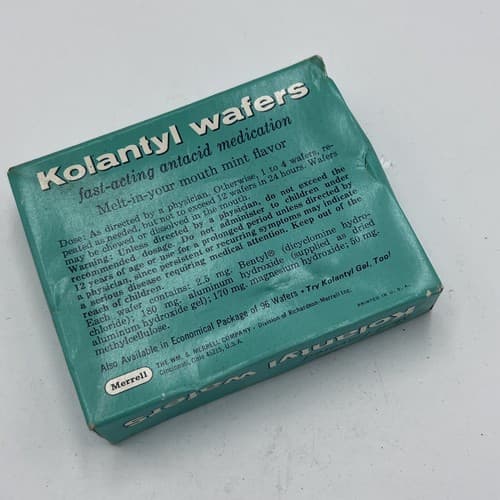 Vintage Kolantyl Wafers Mint Antacid The WM. S. MERRELL COMPANY 1960's NOS - Thumbnail 2