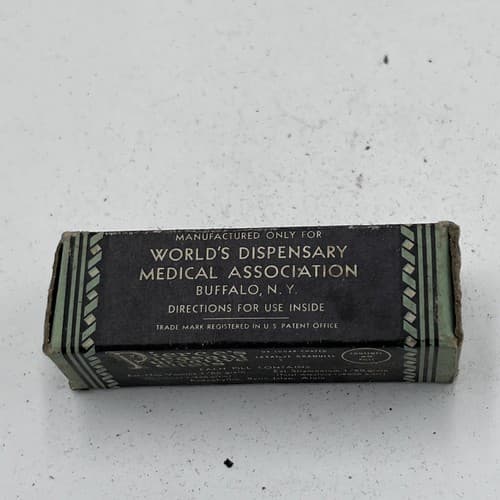 Dr. Pierce’s Pleasant Purgative Pellet, Antique Medicine Bottle, Box, and Insert - Thumbnail 4