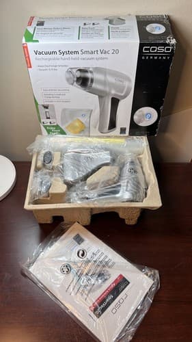 CASO Germany VC200 Bar Vacuum Sealer Smart Vac 20 Rechargeable Hand Held
