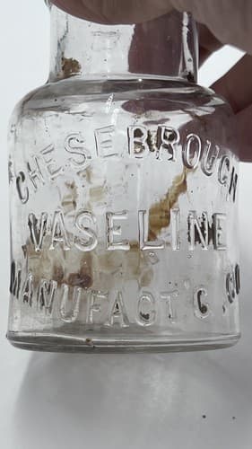 Antique CHESEBROUGH VASELINE Medicine bottle Jar - Thumbnail 4