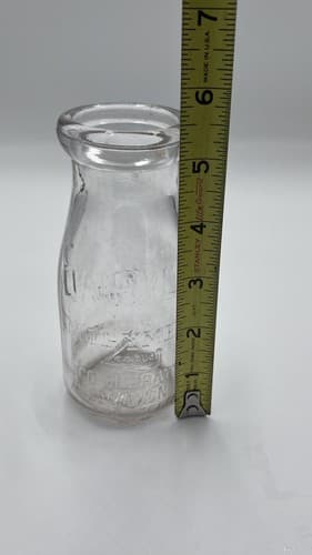 Rare Dairymen's League Co-Operative Dairylea Embossed Half Pint Milk Bottle - Thumbnail 4