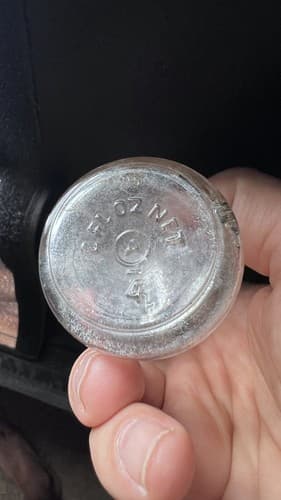 Vintage Easy Dip Embossed Glass bottle empty - Thumbnail 3