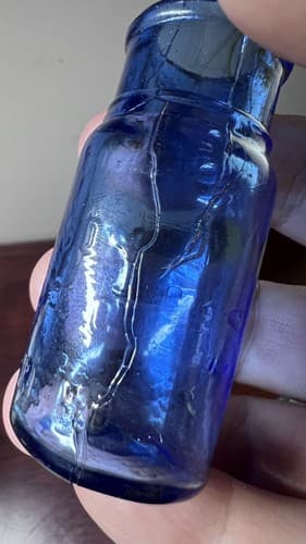 Very Early Emerson Drug Co. Baltimore Bromo-Seltzer Cobalt Blue Glass Bottle - Thumbnail 3