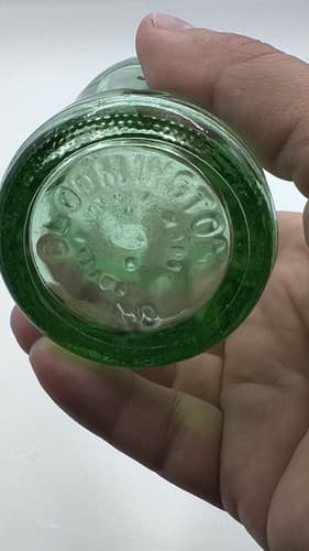 Vtg Green Hobble Skirt Printed Coke Coca-Cola Bottle 6 1/2 Oz Bloomington IL - Thumbnail 3