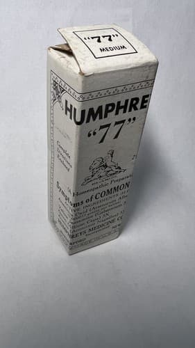 Vintage Humphreys Homeopathic Medicine No 77 Medium Common Colds , Empty - Thumbnail 3