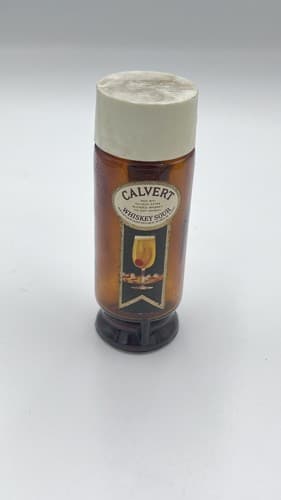 Vintage Calvert Whiskey Sour Mini Bottle Glass 2oz EMPTY - Thumbnail 2