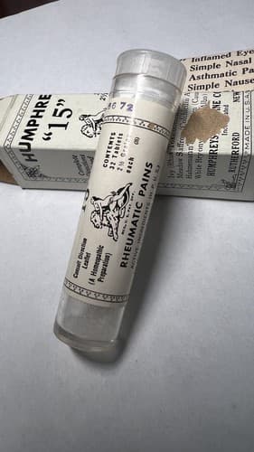 Vintage Humphreys Homeopathic No 15 small Remedy Reumatic Pains , Empty - Thumbnail 5