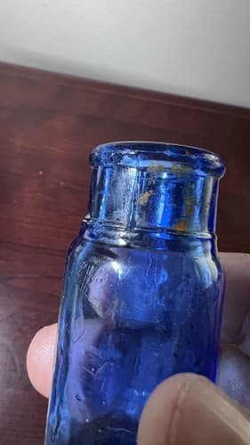 Very Early Emerson Drug Co. Baltimore Bromo-Seltzer Cobalt Blue Glass Bottle - Thumbnail 6