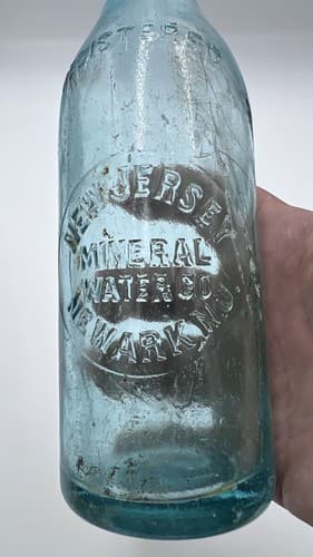 New Jersey Mineral Water Co Newark Antique Bottle - Thumbnail 4