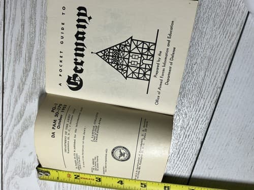 Vintage POCKET GUIDE TO GERMANY 1952 Department Defense PG-1 DA PAM 20-179 - Thumbnail 3