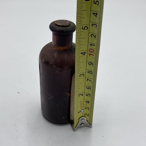Eli Lilly ANTIQUE Vintage Euphorbia Pilulifera Fluid Extract Bottle Amber EMPTY - Thumbnail 4