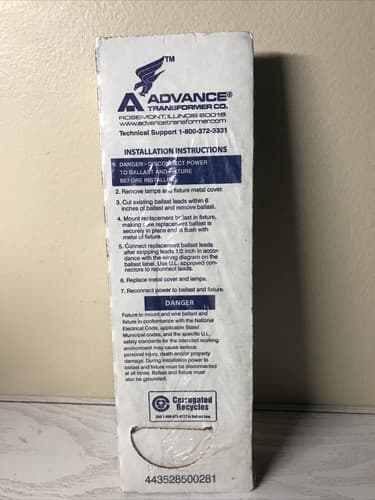 Advance REL4P32LWSC REL-4P32-LW-SC Instant Start Electronic Ballast 120V NEW - Thumbnail 3