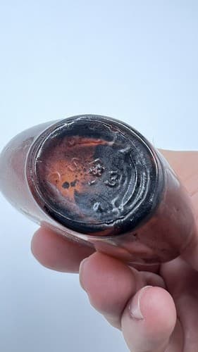 Vtg Paul Masson Rare Cream Sherry Amber Heart Shape Liquor Mini Bottle - Thumbnail 5
