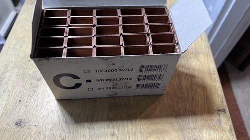Carton Closing Copper Industrial Staples C 5/8" 2500 32/15