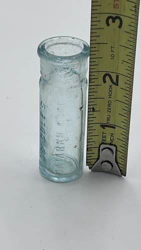 SCARCE TINY 1890'S DR. COLE'S CATARRH CURE PATENT MEDICINE BOTTLE - Thumbnail 7