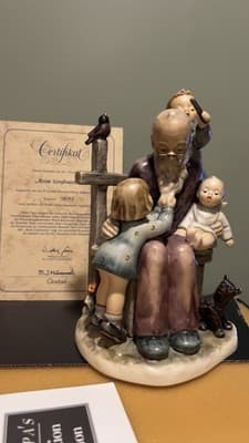 M.J.Hummel Goebel At Grandpa's #51 Figurine with COA & Box - Thumbnail 2
