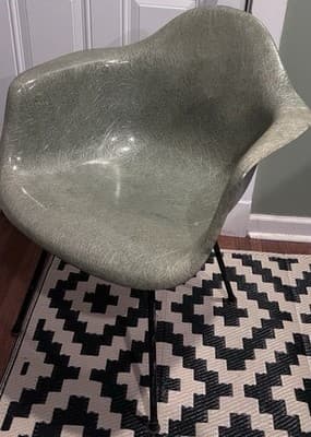 1950's Zenith Rope Edge Eames Herman Miller DAX Fiberglass Chair X-Base 1st gen - Thumbnail 2