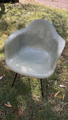 1950's Zenith Rope Edge Eames Herman Miller DAX Fiberglass Chair X-Base 1st gen - Thumbnail 4