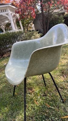 1950's Zenith Rope Edge Eames Herman Miller DAX Fiberglass Chair X-Base 1st gen - Thumbnail 5