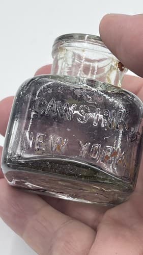 Vintage Caw's Ink New York Ink Bottle - Thumbnail 2