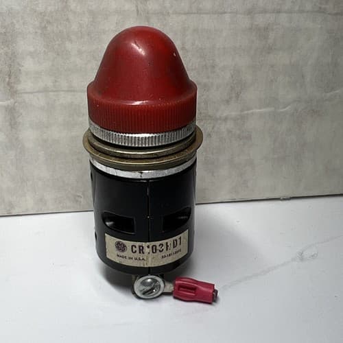 GENERAL ELECTRIC CR103HD1 RED PILOT LIGHT , No Bulb *USED*