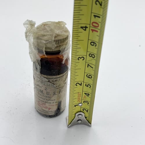 Vintage Lilly Amber Bottle with screw top Oleoresin No. 2 Aspidium - Thumbnail 4