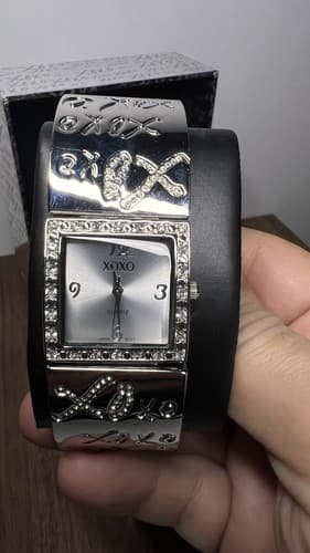 XOXO Silver-Tone Bracelet Crystal Stations Women Watch - XO5115 New Battery - Thumbnail 3