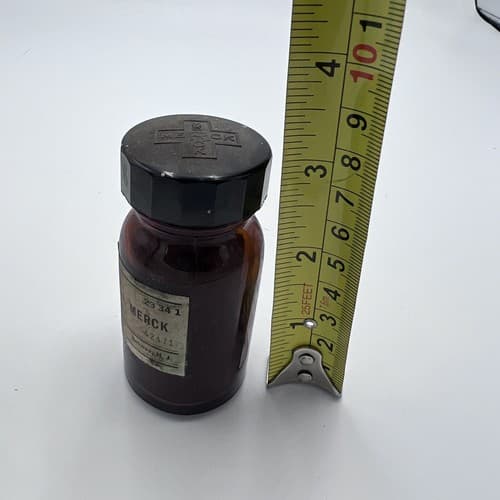 Vtg 1930's Merck Pharmaceutical Apothecary Bottle Copper Metal Powder 1/4lb - Thumbnail 4