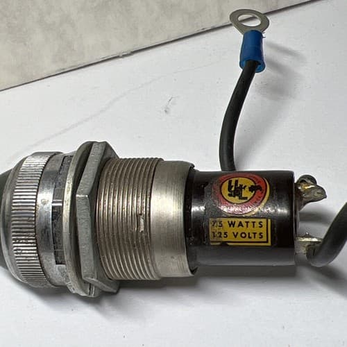 Drake Indicator Pilot Panel Lamp Red 75W 125V with bulb - Thumbnail 2