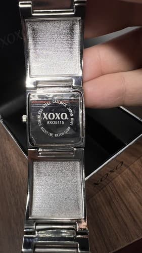 XOXO Silver-Tone Bracelet Crystal Stations Women Watch - XO5115 New Battery - Thumbnail 4