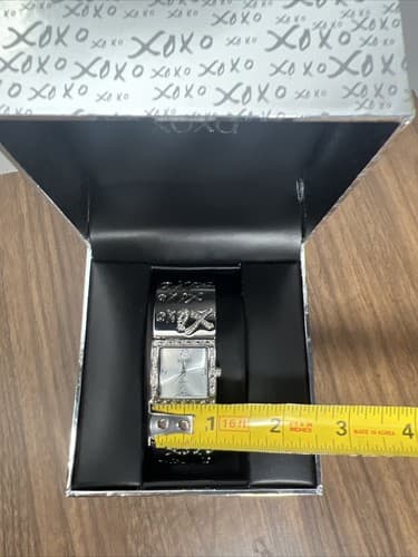 XOXO Silver-Tone Bracelet Crystal Stations Women Watch - XO5115 New Battery - Thumbnail 7