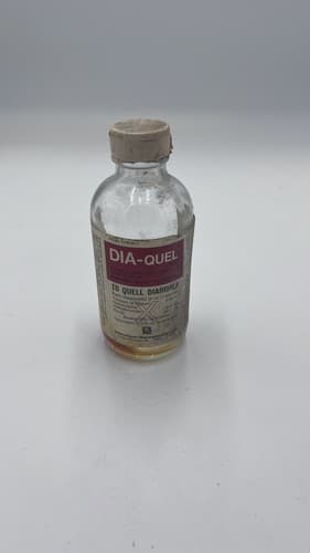 Vintage DIA-QUELL DIARRHEA Medicine Bottle International Pharmaceuticals EMPTY